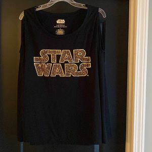 Star Wars cold shoulder tshirt size L